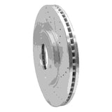 Dynamic Friction 2007-2024 Infiniti QX56 Front Right Drilled & Slotted Silver Brake Rotor by Dynamic Friction Company 631-68016R