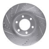 Dynamic Friction 2007-2024 Infiniti QX56 Front Right Drilled & Slotted Silver Brake Rotor by Dynamic Friction Company 631-68016R