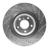 Dynamic Friction 2019-2024 Infiniti QX50 Front Left Drilled & Slotted Silver Brake Rotor by Dynamic Friction Company 631-68018L
