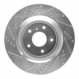 Dynamic Friction 2019-2024 Infiniti QX50 Front Left Drilled & Slotted Silver Brake Rotor by Dynamic Friction Company 631-68018L