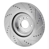 Dynamic Friction 2019-2024 Infiniti QX50 Front Left Drilled & Slotted Silver Brake Rotor by Dynamic Friction Company 631-68018L