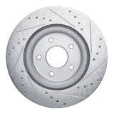 Dynamic Friction 2019-2024 Infiniti QX55 Rear Left Drilled & Slotted Silver Brake Rotor by Dynamic Friction Company 631-68019L