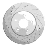 Dynamic Friction 2019-2024 Infiniti QX55 Rear Left Drilled & Slotted Silver Brake Rotor by Dynamic Friction Company 631-68019L