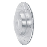Dynamic Friction 2019-2024 Infiniti QX50 Rear Right Drilled & Slotted Silver Brake Rotor by Dynamic Friction Company 631-68019R