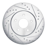 Dynamic Friction 2019-2024 Infiniti QX50 Rear Right Drilled & Slotted Silver Brake Rotor by Dynamic Friction Company 631-68019R