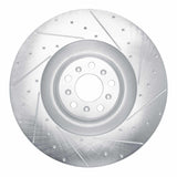 R1 Concepts 03-18 Bentley Flying Spur Front Right Drilled & Slotted Silver Brake Rotor by R1 Concepts RNC-631-69000R