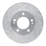 R1 Concepts 1983-1989 Chrysler Conquest Front Left Drilled & Slotted Silver Brake Rotor