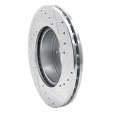 R1 Concepts 1983-1989 Chrysler Conquest Front Left Drilled & Slotted Silver Brake Rotor