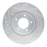 R1 Concepts 1983-1989 Chrysler Conquest Front Right Drilled & Slotted Silver Brake Rotor by R1 Concepts 631-72004R