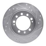 R1 Concepts 1983-1989 Chrysler Conquest Rear Right Drilled & Slotted Silver Brake Rotor by R1 Concepts 631-72005R