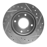 R1 Concepts 1985-1991 Dodge 2000 GTX Front Left Drilled & Slotted Silver Brake Rotor by R1 Concepts 631-72006L
