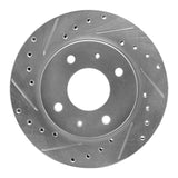 R1 Concepts 1985-1991 Dodge 2000 GTX Front Left Drilled & Slotted Silver Brake Rotor by R1 Concepts 631-72006L