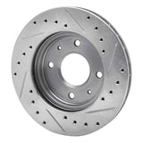 R1 Concepts 1985-1991 Dodge 2000 GTX Front Left Drilled & Slotted Silver Brake Rotor by R1 Concepts 631-72006L
