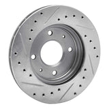 R1 Concepts 1985-1991 Dodge 2000 GTX Front Right Drilled & Slotted Silver Brake Rotor by R1 Concepts 631-72006R