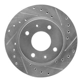 R1 Concepts 1985-1991 Dodge 2000 GTX Front Right Drilled & Slotted Silver Brake Rotor by R1 Concepts 631-72006R