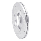 R1 Concepts 1984-1990 Dodge Colt Front Left Drilled & Slotted Silver Brake Rotor by R1 Concepts 631-72009L