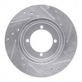 R1 Concepts 1984-1990 Dodge Colt Front Left Drilled & Slotted Silver Brake Rotor by R1 Concepts 631-72009L