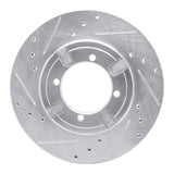 R1 Concepts 1984-1990 Dodge Colt Front Left Drilled & Slotted Silver Brake Rotor by R1 Concepts 631-72009L