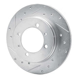 R1 Concepts 1988-1993 Dodge 2000 GTX Rear Left Drilled & Slotted Silver Brake Rotor by R1 Concepts 631-72011L