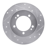R1 Concepts 1990-1994 Eagle Talon Rear Right Drilled & Slotted Silver Brake Rotor by R1 Concepts 631-72012R