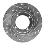R1 Concepts 1991-1992 Dodge Colt Front Left Drilled & Slotted Silver Brake Rotor by R1 Concepts 631-72013L