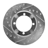 R1 Concepts 1991-1992 Dodge Colt Front Left Drilled & Slotted Silver Brake Rotor by R1 Concepts 631-72013L