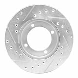 R1 Concepts 1991-1992 Dodge Colt Front Right Drilled & Slotted Silver Brake Rotor by R1 Concepts 631-72013R