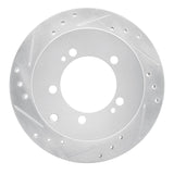 R1 Concepts 1991-1999 Dodge Stealth Rear Left Drilled & Slotted Silver Brake Rotor by R1 Concepts 631-72016L