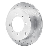 R1 Concepts 1992-2004 Dodge Colt Rear Left Drilled & Slotted Silver Brake Rotor by R1 Concepts 631-72021L