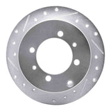R1 Concepts 1992-2004 Dodge Colt Rear Left Drilled & Slotted Silver Brake Rotor by R1 Concepts 631-72021L