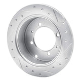 R1 Concepts 1992-2004 Dodge Colt Rear Left Drilled & Slotted Silver Brake Rotor by R1 Concepts 631-72021L