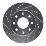 R1 Concepts 1988-2007 Dodge Colt Front Left Drilled & Slotted Silver Brake Rotor by R1 Concepts 631-72022L