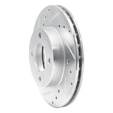 R1 Concepts 1992-2000 Dodge Colt Front Left Drilled & Slotted Silver Brake Rotor by R1 Concepts 631-72024L