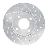 R1 Concepts 1992-2000 Dodge Colt Front Left Drilled & Slotted Silver Brake Rotor by R1 Concepts 631-72024L