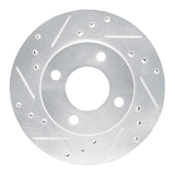 R1 Concepts 1992-2000 Dodge Colt Front Left Drilled & Slotted Silver Brake Rotor by R1 Concepts 631-72024L