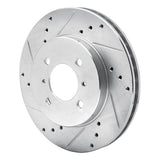R1 Concepts 1998-2007 Mitsubishi Lancer Front Left Drilled & Slotted Silver Brake Rotor by R1 Concepts 631-72033L