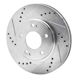 R1 Concepts 2000-2024 Chrysler Sebring Front Left Drilled & Slotted Silver Brake Rotor by R1 Concepts 631-72034L