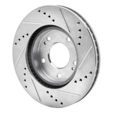 R1 Concepts 2000-2024 Chrysler Sebring Front Left Drilled & Slotted Silver Brake Rotor by R1 Concepts 631-72034L