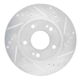 R1 Concepts 2000-2024 Chrysler Sebring Front Right Drilled & Slotted Silver Brake Rotor by R1 Concepts 631-72034R