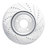 Dynamic Friction 2003-2006 Mitsubishi Lancer Front Left Drilled & Slotted Silver Brake Rotor by Dynamic Friction Company 631-72035L