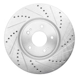 Dynamic Friction 2003-2006 Mitsubishi Lancer Front Right Drilled & Slotted Silver Brake Rotor by Dynamic Friction Company 631-72035R