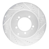 Dynamic Friction 2003-2006 Mitsubishi Lancer Rear Right Drilled & Slotted Silver Brake Rotor by Dynamic Friction Company 631-72036R