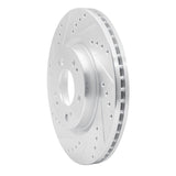 Dynamic Friction 2004-2012 Mitsubishi Galant Front Left Drilled & Slotted Silver Brake Rotor by Dynamic Friction Company 631-72037L
