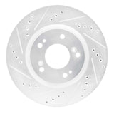 Dynamic Friction 2004-2012 Mitsubishi Galant Front Left Drilled & Slotted Silver Brake Rotor by Dynamic Friction Company 631-72037L