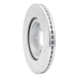 Dynamic Friction 2004-2012 Mitsubishi Galant Front Left Drilled & Slotted Silver Brake Rotor by Dynamic Friction Company 631-72037L