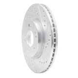 Dynamic Friction 2004-2012 Mitsubishi Eclipse Front Right Drilled & Slotted Silver Brake Rotor by Dynamic Friction Company 631-72037R