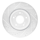 Dynamic Friction 2004-2012 Mitsubishi Eclipse Front Right Drilled & Slotted Silver Brake Rotor by Dynamic Friction Company 631-72037R