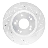 Dynamic Friction 2004-2012 Mitsubishi Eclipse Front Right Drilled & Slotted Silver Brake Rotor by Dynamic Friction Company 631-72037R