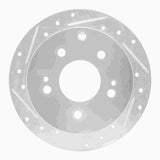 Dynamic Friction 2004-2012 Mitsubishi Eclipse Rear Left Drilled & Slotted Silver Brake Rotor by Dynamic Friction Company 631-72038L