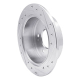Dynamic Friction 2004-2012 Mitsubishi Eclipse Rear Left Drilled & Slotted Silver Brake Rotor by Dynamic Friction Company 631-72038L